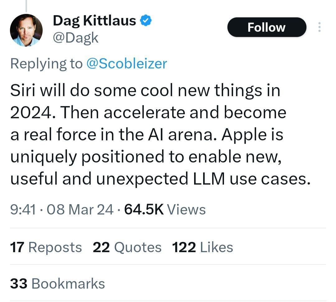 خبر Dag Kittlaus درباره به روزرسانی سیری در اپل